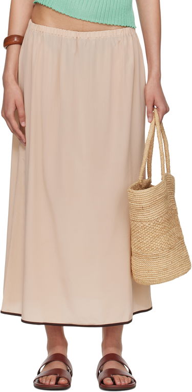 Sukňa Baserange Baserange Silk Maxi Slip Skirt Béžová | KIN SKIRT, 0