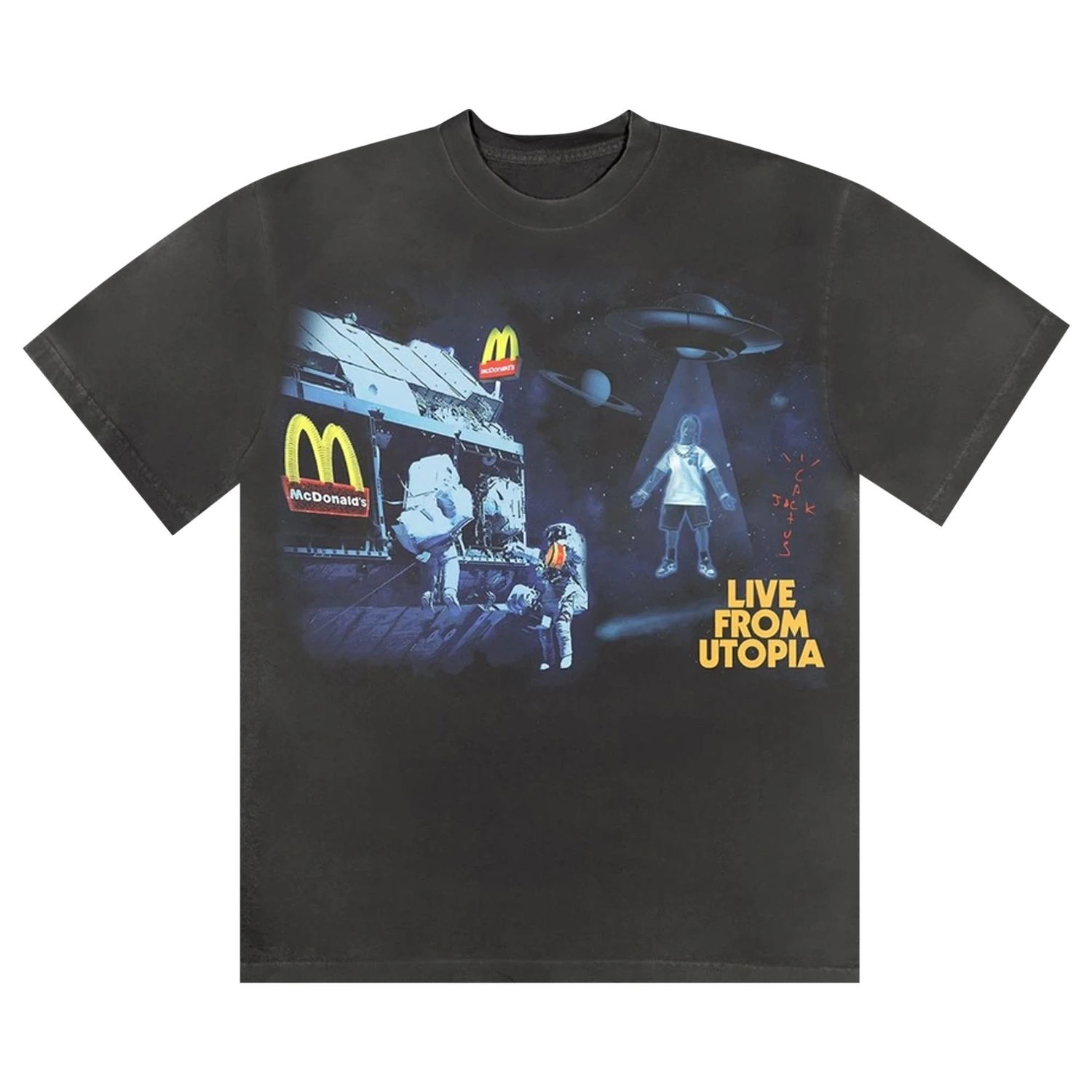 Tričko Cactus Jack by Travis Scott McDonald's x Live From Utopia T-Shirt Čierna | CJMD SS38 BLAC, 1