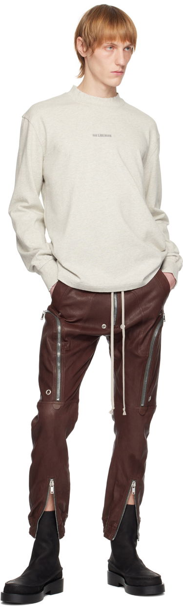 Tričko Han Kjøbenhavn Distressed Long Sleeve T-Shirt Šedá | M-131442, 3
