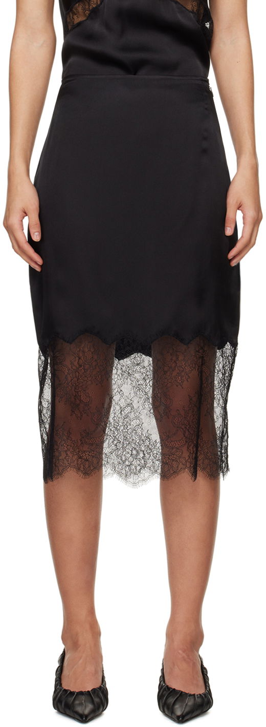 Sukňa Anine Bing Amelie Lace Midi Skirt Čierna | A-04-4309-000, 0
