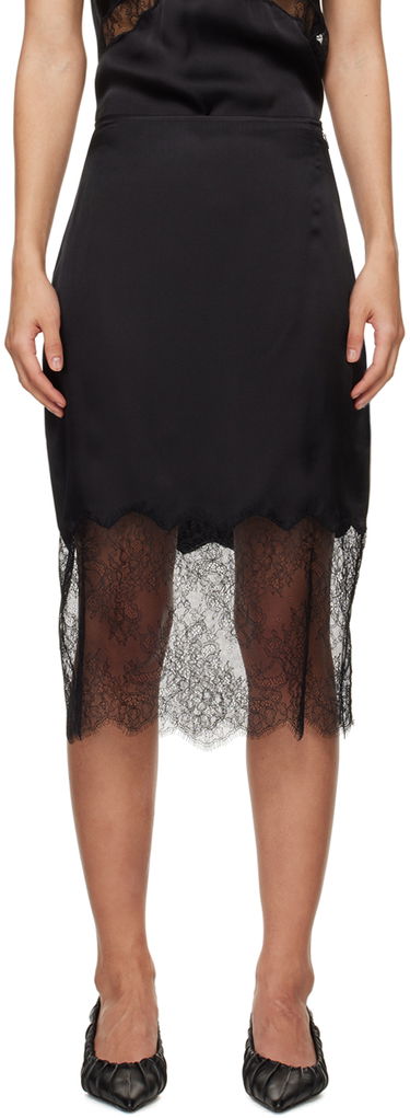 Sukňa Anine Bing Amelie Lace Midi Skirt Čierna | A-04-4309-000, 0