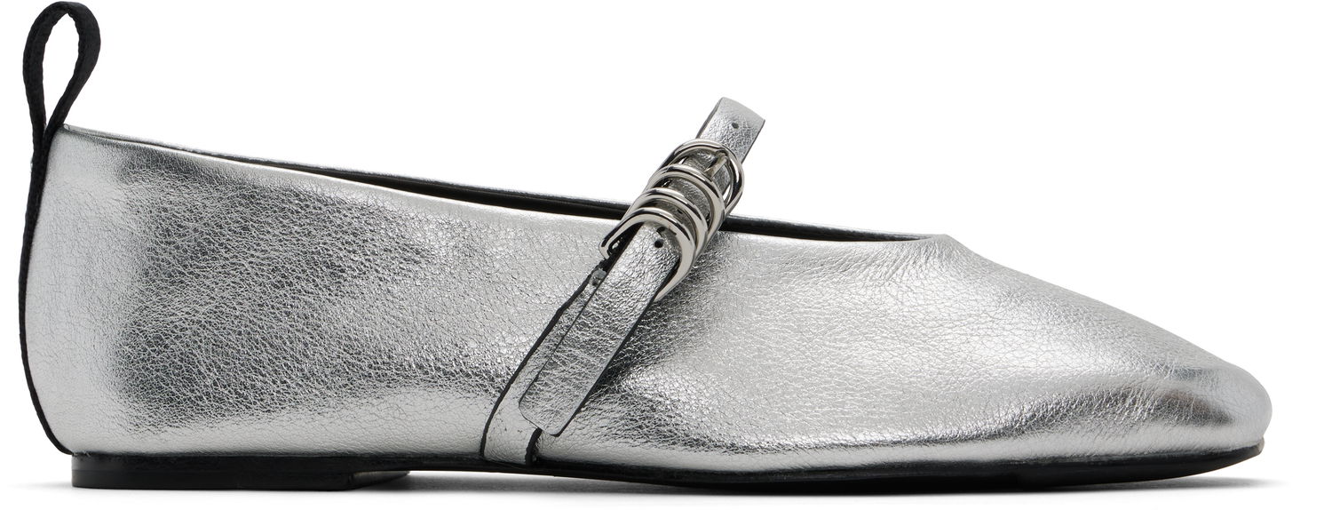 Šaty rag & bone rag & bone Spire Mary Jane Ballerina Flats Metalická | WFF24SF001TR1, 0