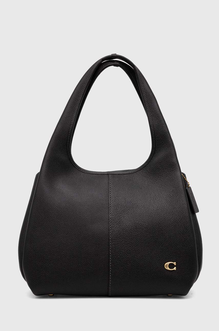 Kabelka Coach Coach Leather Shoulder Bag Čierna | CM544, 0