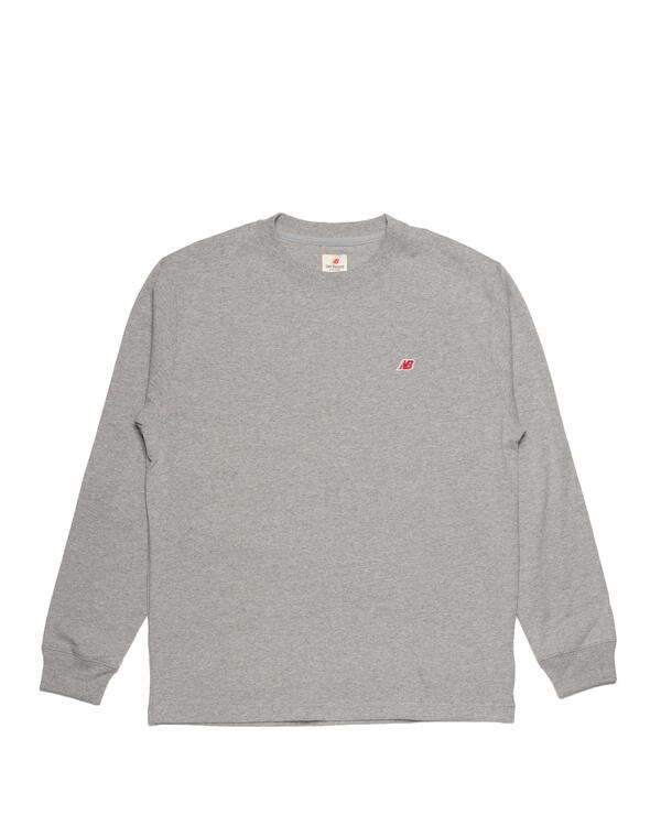 Tričko New Balance Made in USA Long Sleeve Tee Šedá | MT21542_AG, 0