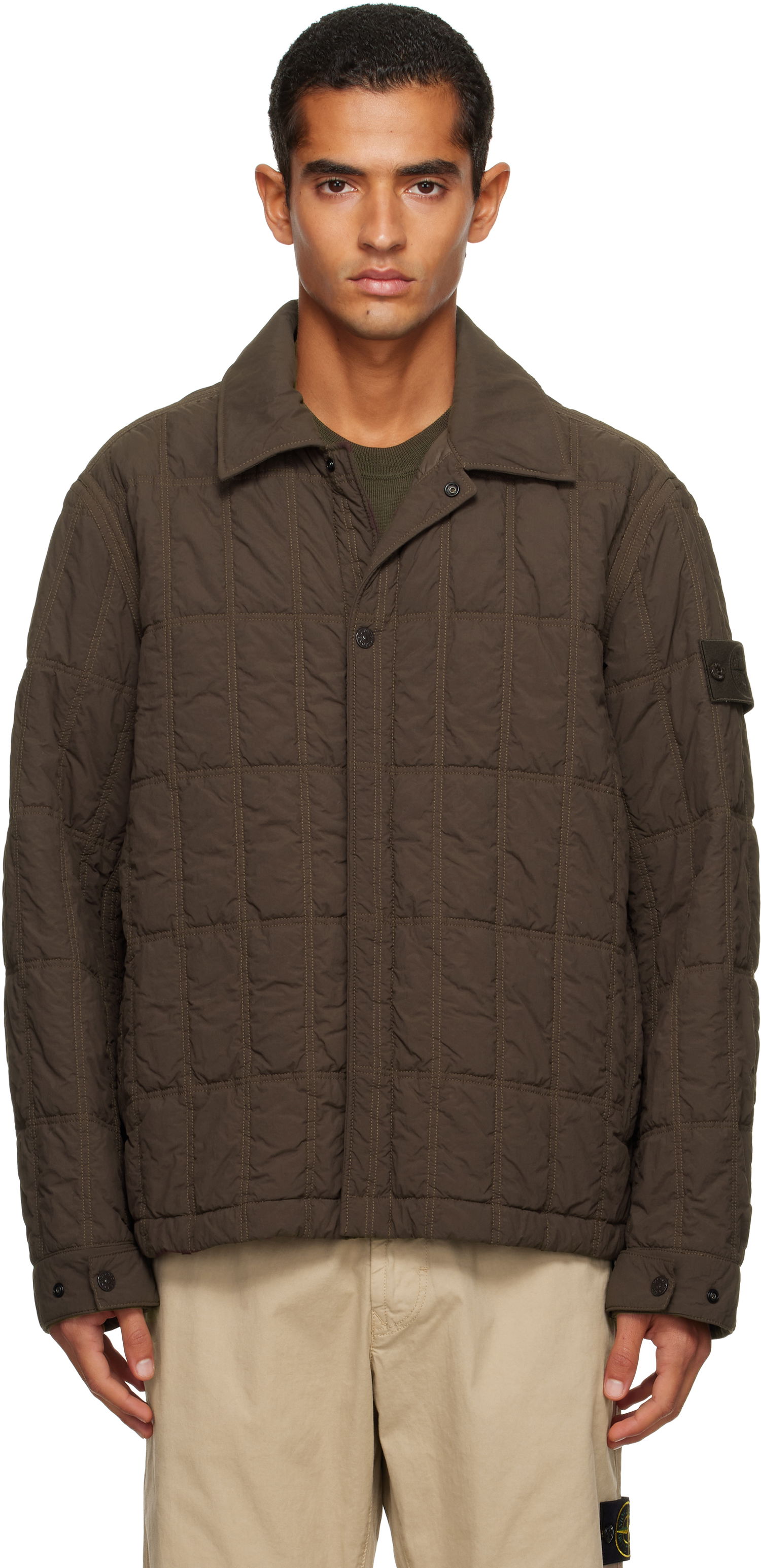 Bunda Stone Island Stone Island Nylon Smerigliato Quilted Jacket Zelené | K2S15 4100099 S00F6, 0