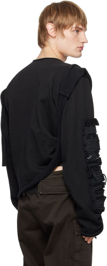 Mikina Ottolinger Ottolinger Distressed Drape Crewneck Sweater Čierna | 2215020199, 2