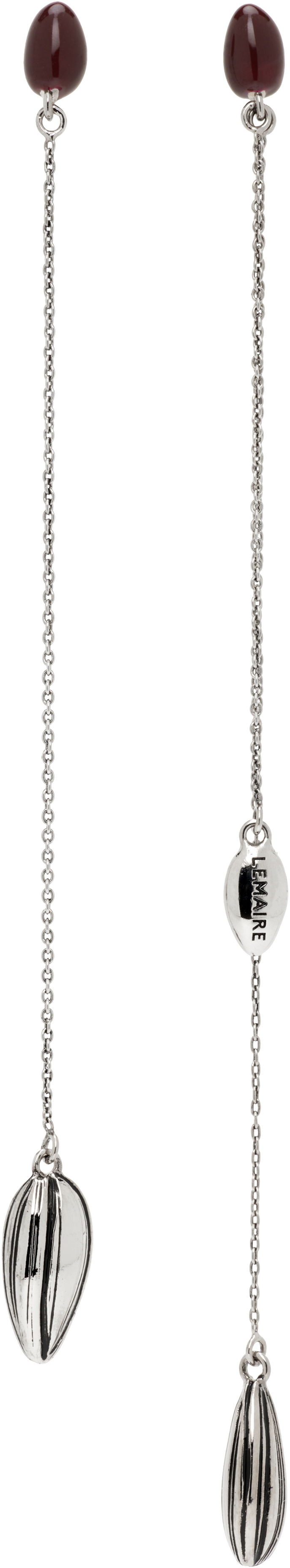 Náušnice LEMAIRE Lemaire Asymmetric Sunflower Seed Earrings Vínová | JW0033 LO036, 0
