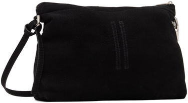 Taška cez rameno Rick Owens Rick Owens Adri Suede Shoulder Bag Čierna | RA01D0427 LCK, 2