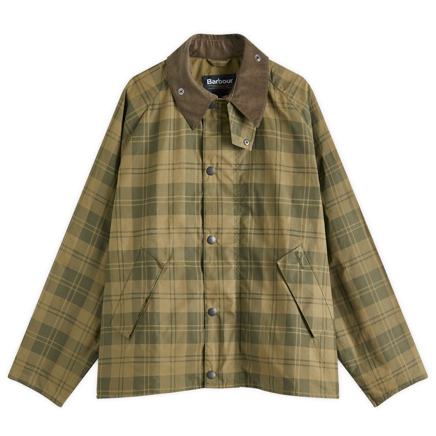 Vetrovka Barbour Men's Transport Check Cotton Casual Jacket, Size Large Zelené | MCA1020OL33, 1