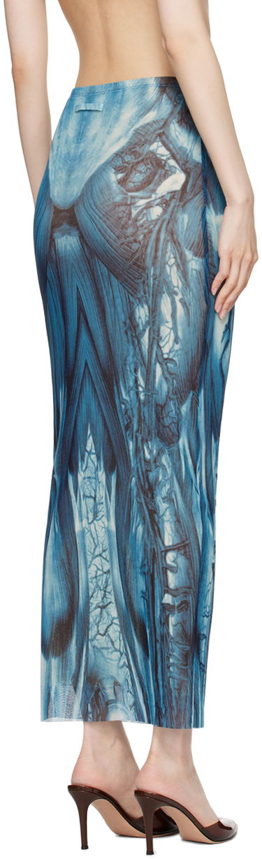 Sukňa Jean Paul Gaultier Gaultier 'The Écorché' Maxi Skirt Modrá | 24/30-F-JU124-T554-505601, 2