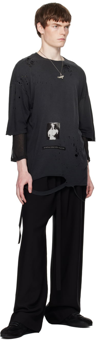 Tričko Ann Demeulemeester Ann Demeulemeester Dieter High Comfort Fit T-Shirt Čierna | B0013056-FA638-098, 3