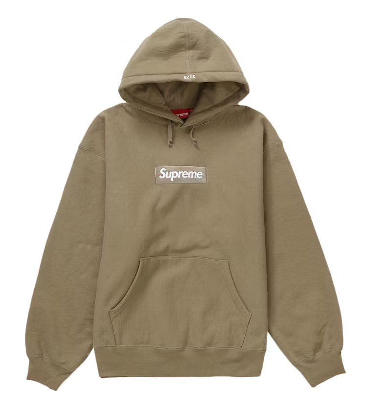 Mikina Supreme Box Logo Hooded Sweatshirt (FW23) "Dark Sand" Zelené | FW23SW56 DARK SAND