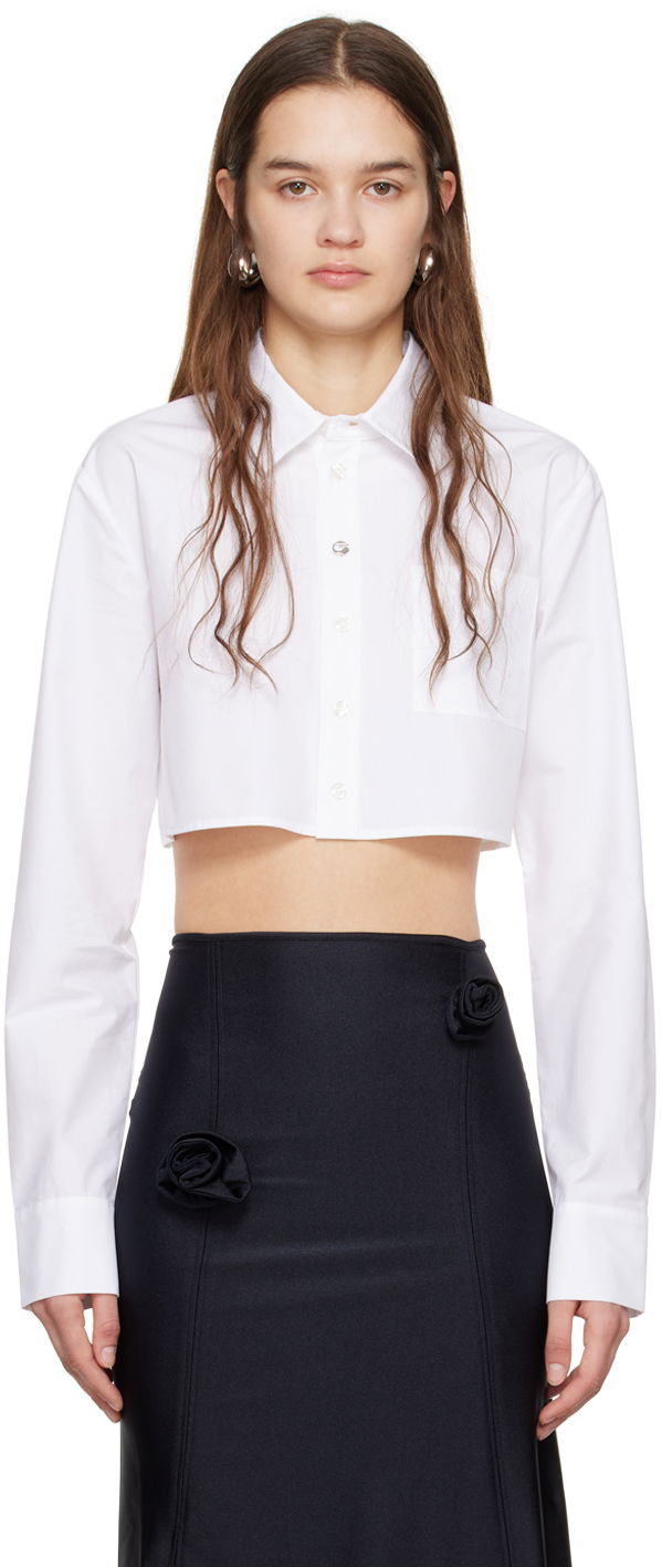 Košeľa Coperni Coperni Cropped Button-Down Shirt Biela | COPCH27300, 0
