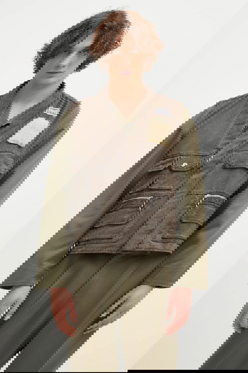 Vesta KENZO Multipocket Gilet Zelené | FE65VE0089GK.92, 0