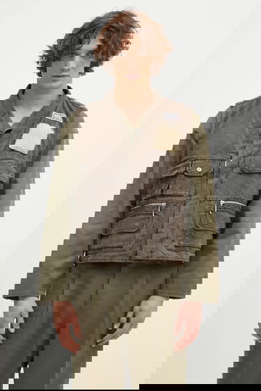 Vesta KENZO Multipocket Gilet Zelené | FE65VE0089GK.92, 0