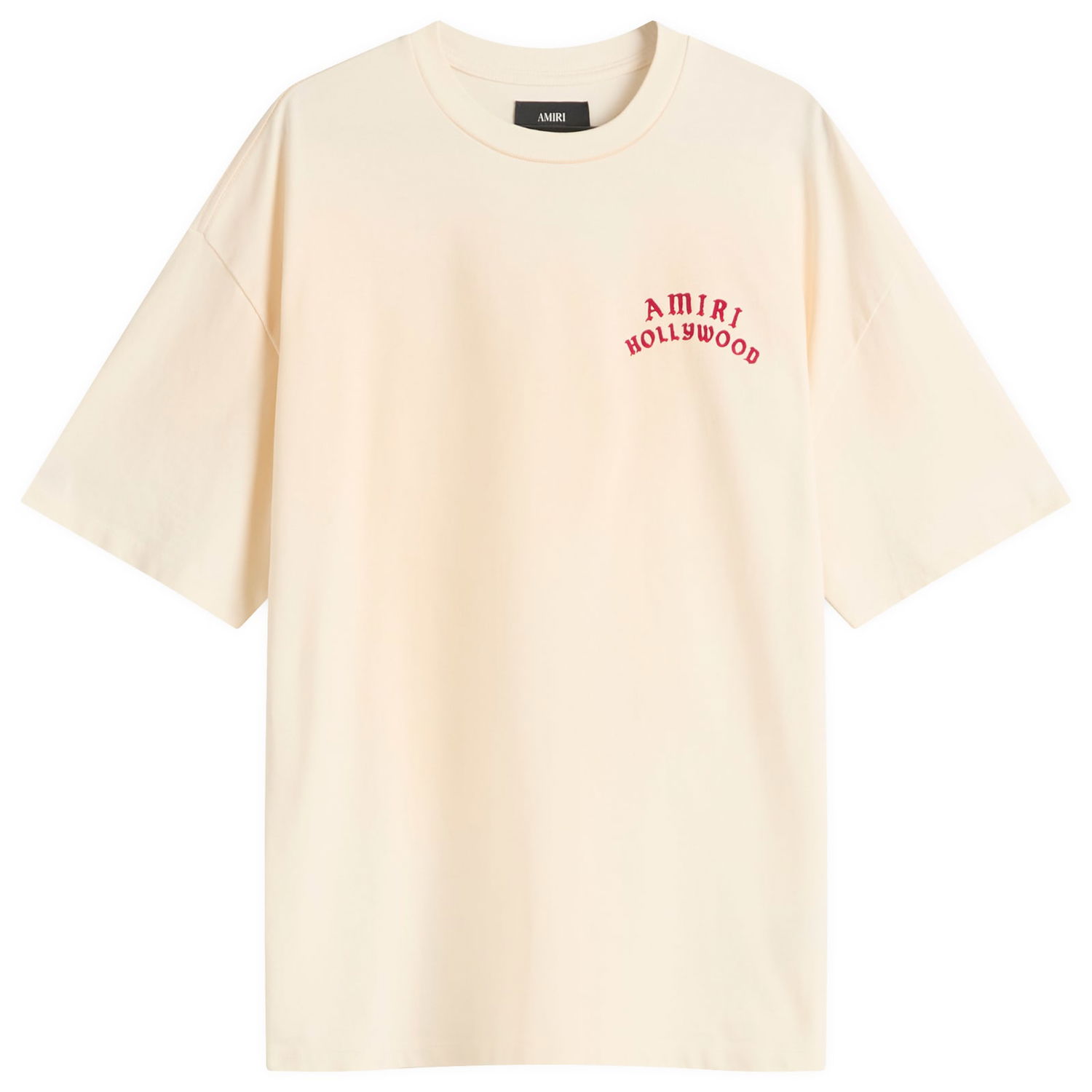 Tričko AMIRI AMIRI Hollywood Oversized T-Shirt, Size Large Béžová | AMJYTE1204-IvoryRed, 0