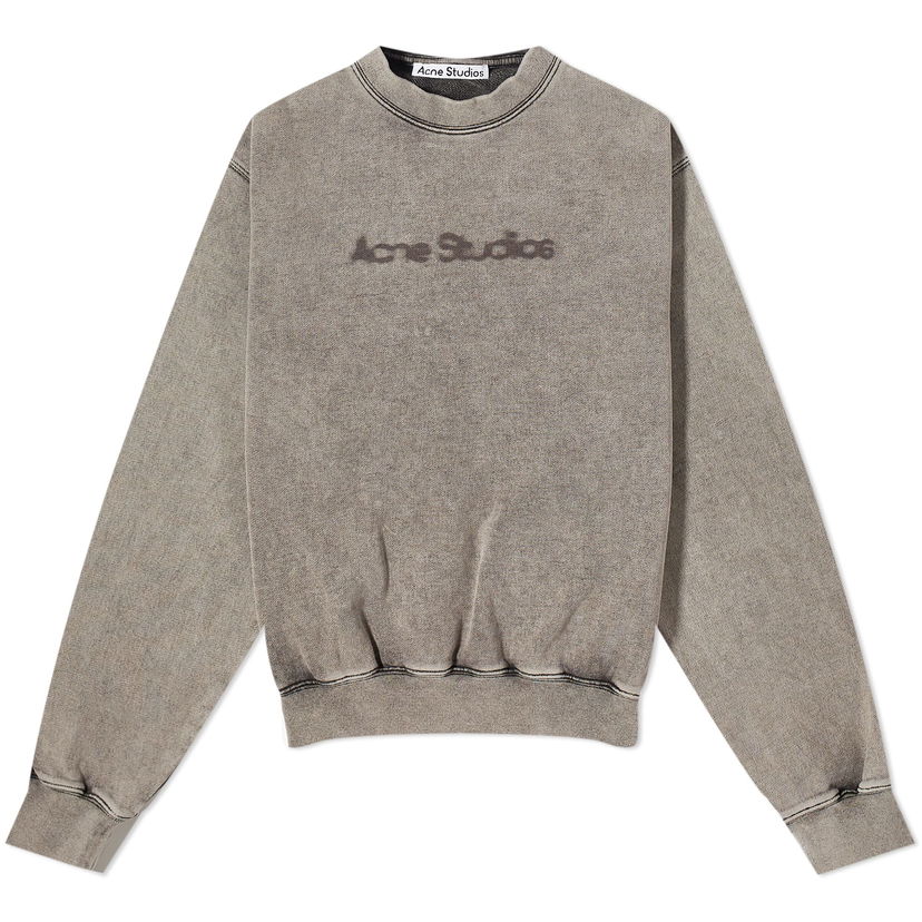 Sveter Acne Studios Logo Crewneck Šedá | AI0141-DJO