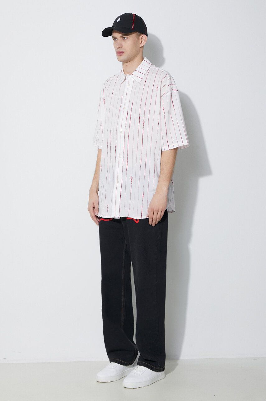 Košeľa Marcelo Burlon Oversized Shirt With Print Biela | CMGG004S24FAB0010128, 1