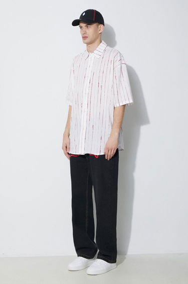 Košeľa Marcelo Burlon Oversized Shirt With Print Biela | CMGG004S24FAB0010128, 1