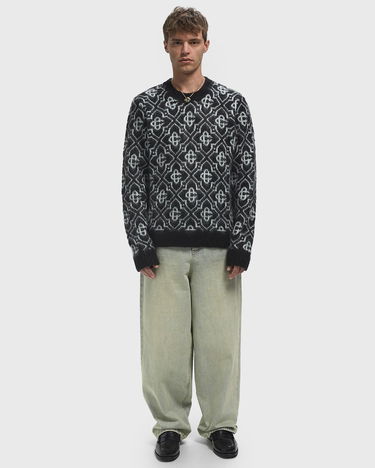 Sveter Casablanca Monogram Crewneck Sweater Čierna | MPF25-KW-1004-02, 1