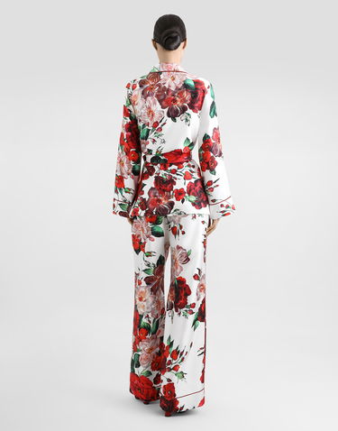 Pyžamo Dolce & Gabbana Dolce & Gabbana Rose Print Satin Pajama Pants Rôznofarebný | FTAMPTIS1ZDHA5PD, 2