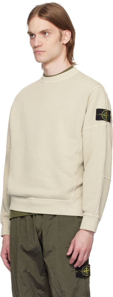 Sveter Stone Island Stone Island Diagonal Fleece Old Effect Sweatshirt Béžová | K1S15 6100032 S0045, 3