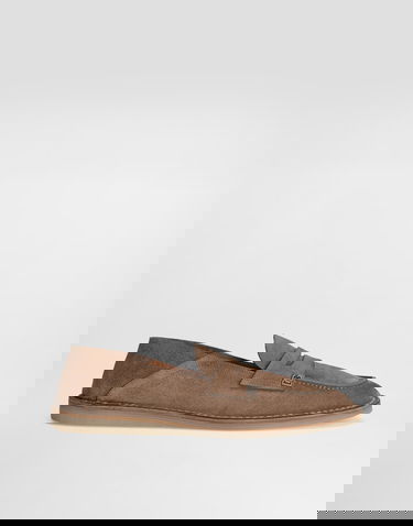 Tenisky a topánky Dolce & Gabbana Dolce & Gabbana Reversed Calfskin Slipper Driver Loafers Hnedá | A50739AS70780024, 0