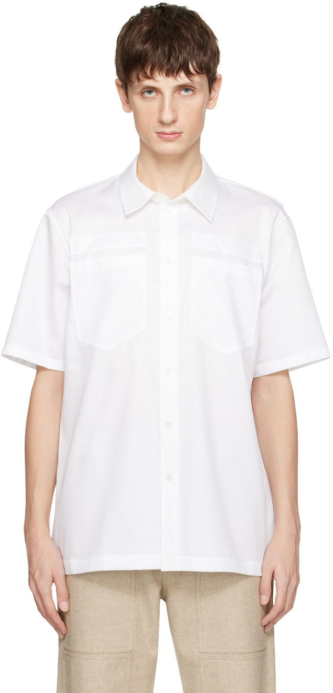 Košeľa Helmut Lang Utility Short Sleeve Shirt Biela | N09HM502