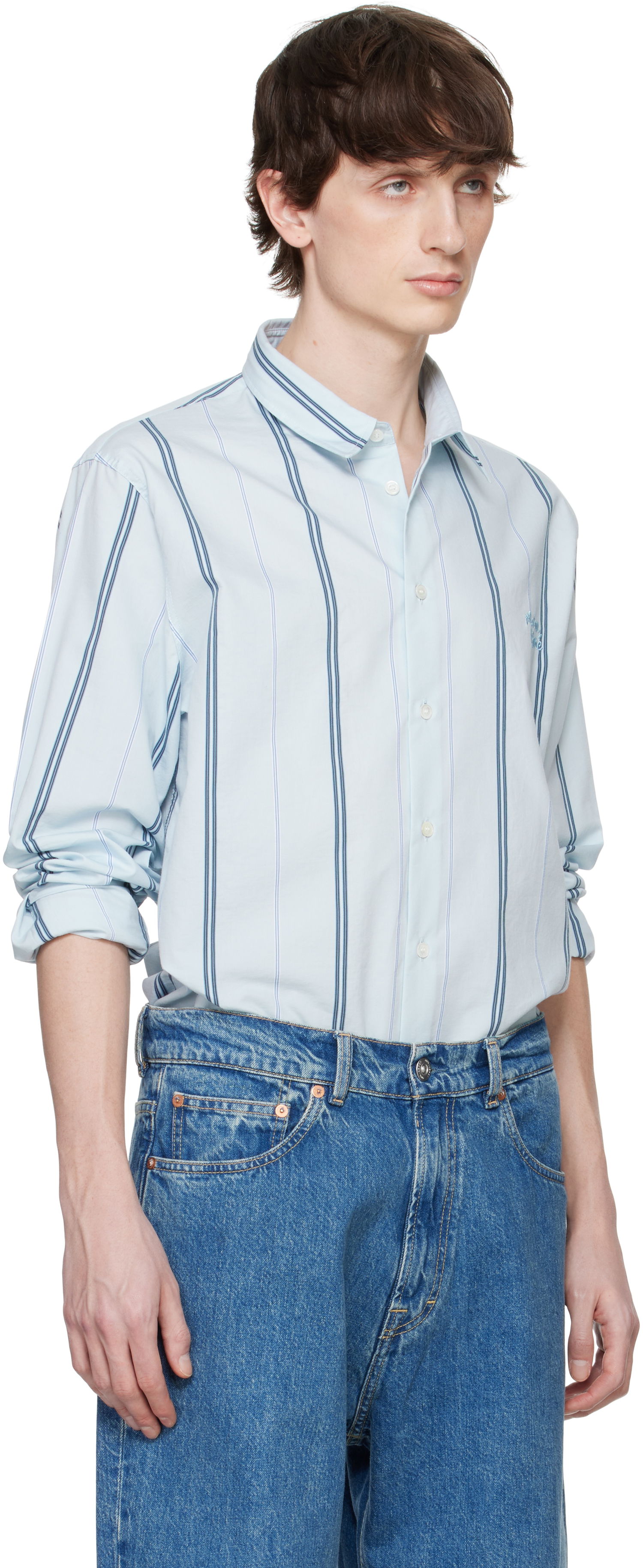 Košeľa MAISON KITSUNÉ Maison Kitsuné Relaxed Shirt Modrá | MM00403WC5029, 1