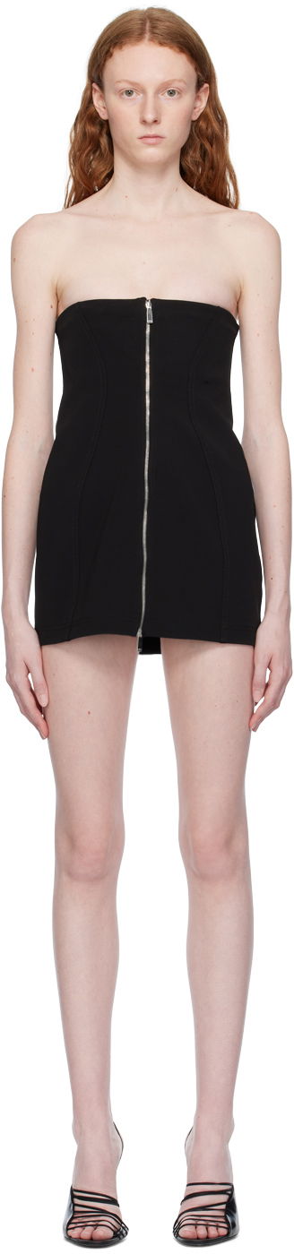 Šaty Off-White Off-White Ablohland Zip-Front Minidress Čierna | OWDB453S23JER0011000, 0