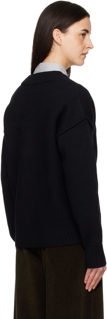 Sveter AMI Wool Ami de Coeur Cardigan Čierna | H25UKC367.018, 2