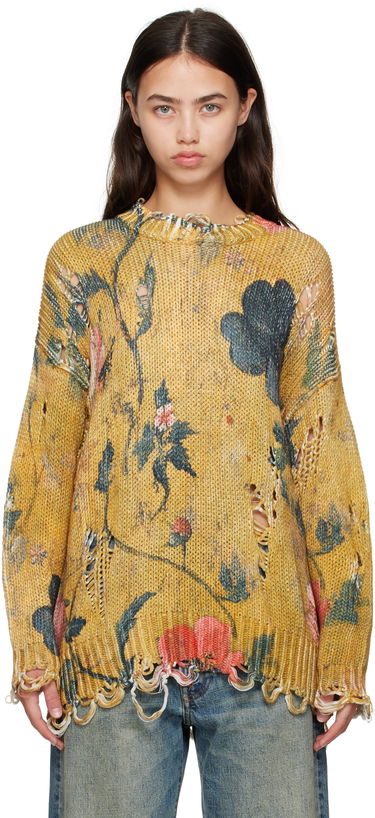 Sveter R13 R13 Printed Oversized Sweater Žltá | R13WY197-Y222A, 0