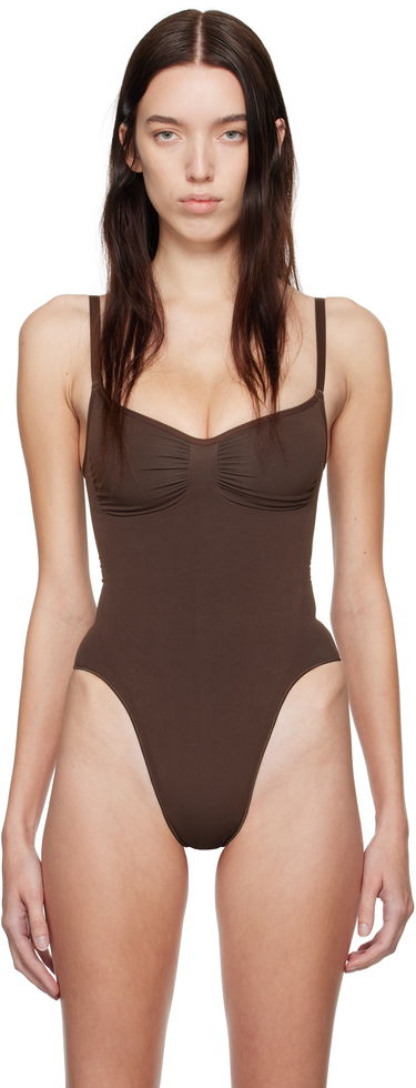 Body SKIMS Sculpt Thong Bodysuit Hnedá | BD-THG-3369, 0