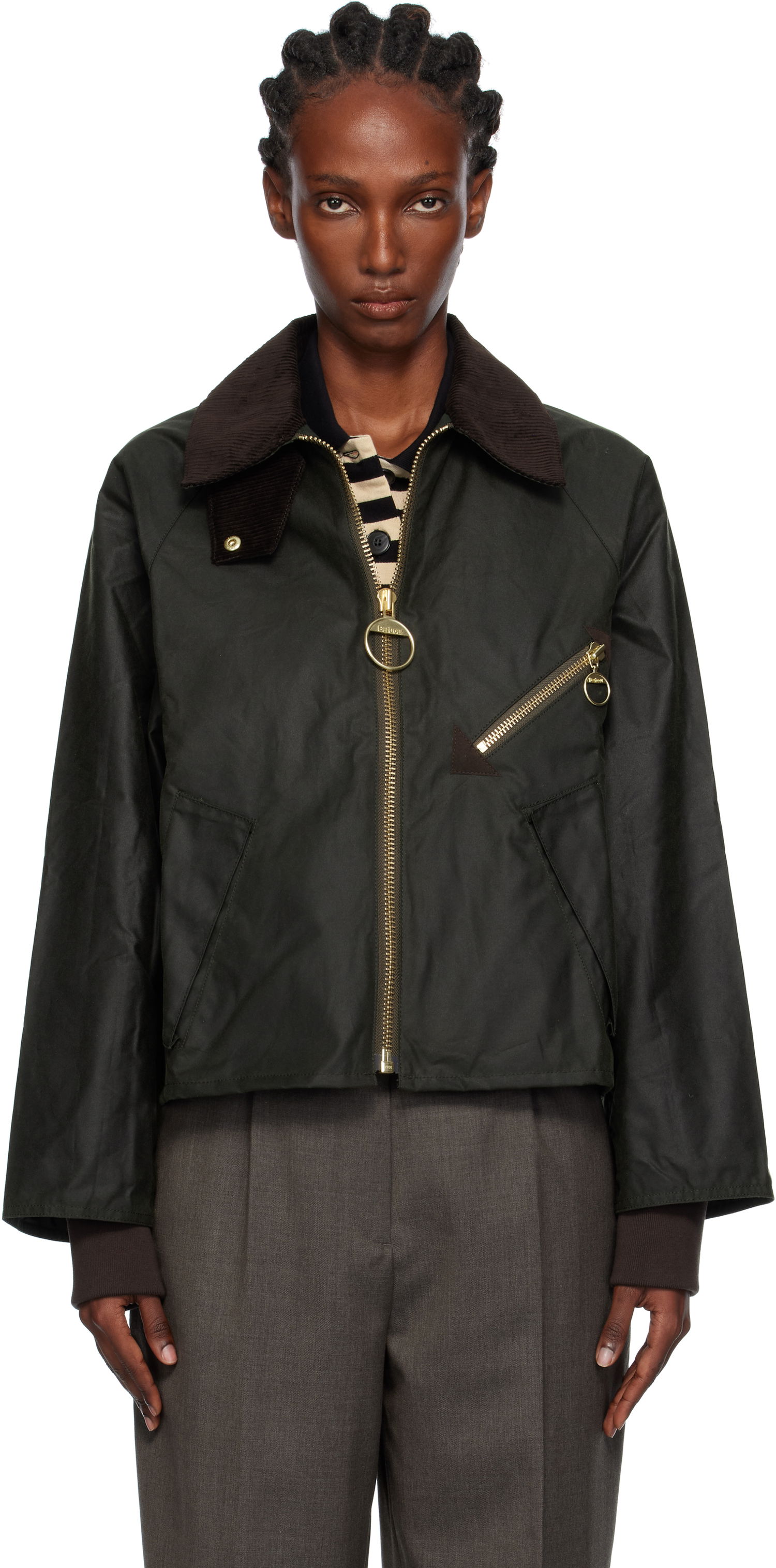 Bunda Barbour Arlene Waxed Jacket Zelené | LWX1482OL52, 0