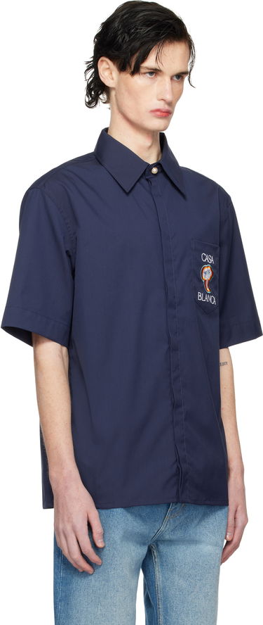 Košeľa Casablanca Short Sleeve Shirt Navy | MPS25-SH-137-01, 1