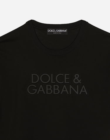 Tričko Dolce & Gabbana T-Shirt Logo Embroidery Čierna | G8PN9ZG7NWNN0000, 3