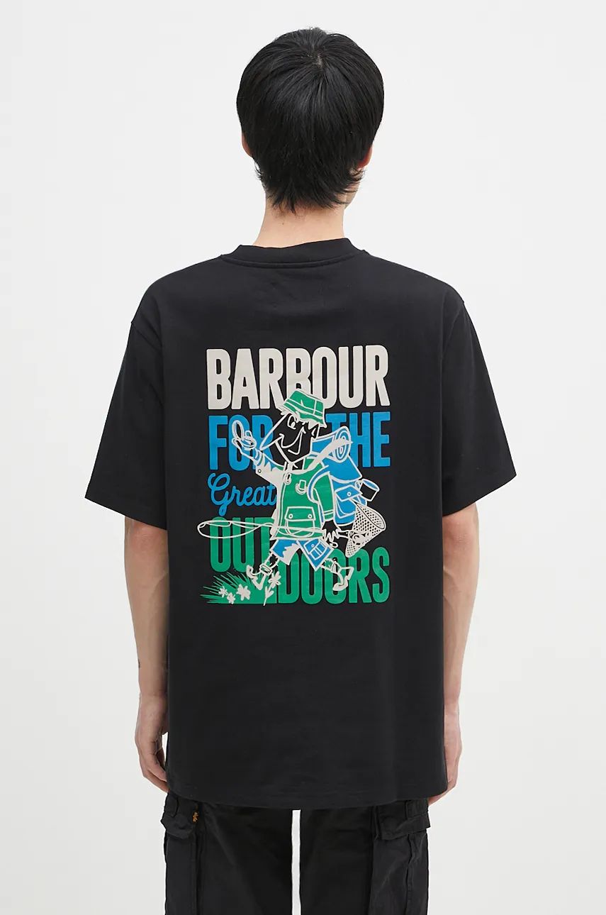 Tričko Barbour Leonard Graphic T-Shirt With Print Čierna | MTS1353, 0