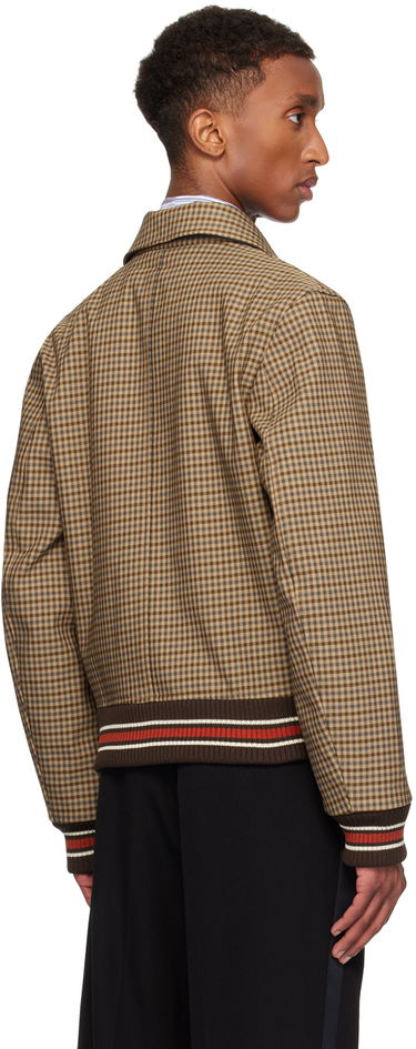 Bomber bunda Wales Bonner Wales Bonner Homecoming Varsity Bomber Jacket Hnedá | UA24JA10-CO03-8890, 2