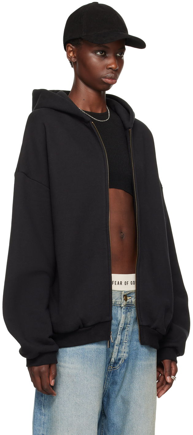 Mikina Fear of God Fear of God ESSENTIALS Full-Zip Hoodie Čierna | 192BT246240F, 1