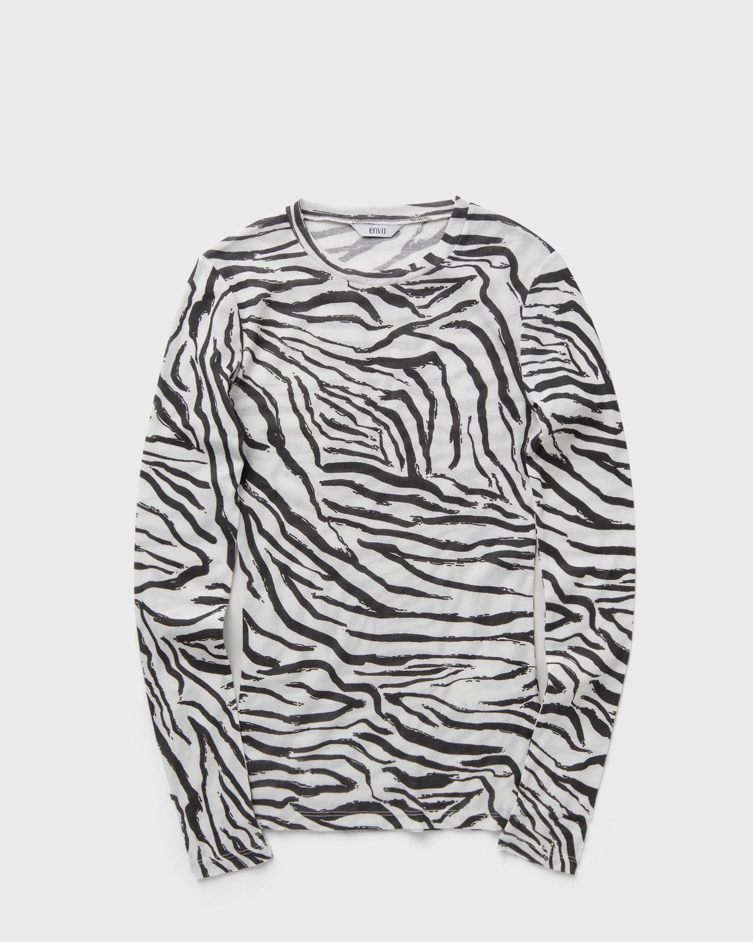 Tričko envii Long Sleeve Zebra Print T-Shirt Biela | E23200045-CLR002104, 1