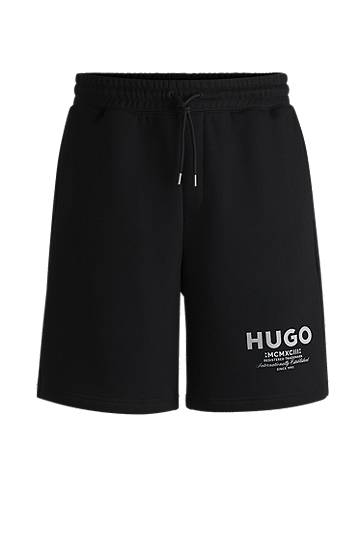 Šortky BOSS HUGO Loose Fit Cotton Terry Shorts with Logo Čierna | 50510728, 0