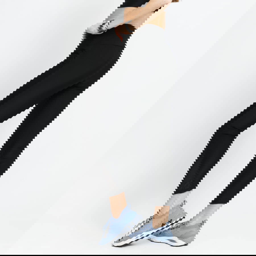 Legíny Urban Classics High Waist Shiny Rib Pedal Pusher Leggings Čierna | TB4076 black, 0