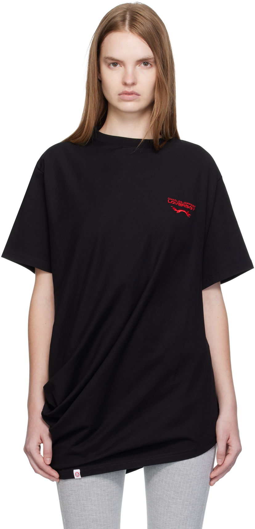 Tričko Charles Jeffrey Loverboy Charles Jeffrey LOVERBOY Topsy Turvy T-Shirt Čierna | 52081701