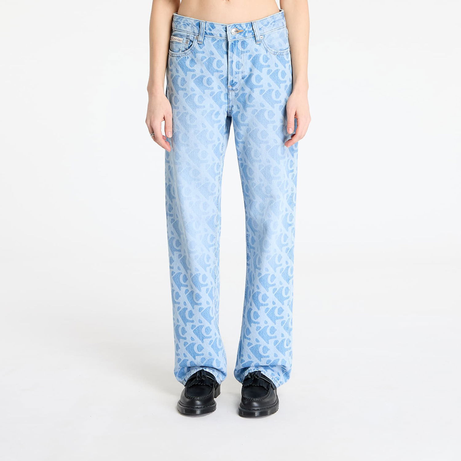 Džínsy CALVIN KLEIN Calvin Klein Jeans Signature 90S Straight Jeans Modrá | LV047B007G XHU, 0