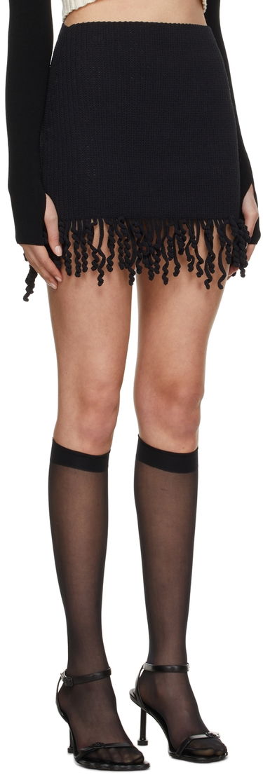 Sukňa Dion Lee Cotton Miniskirt with Fringe Čierna | A7570S22, 1
