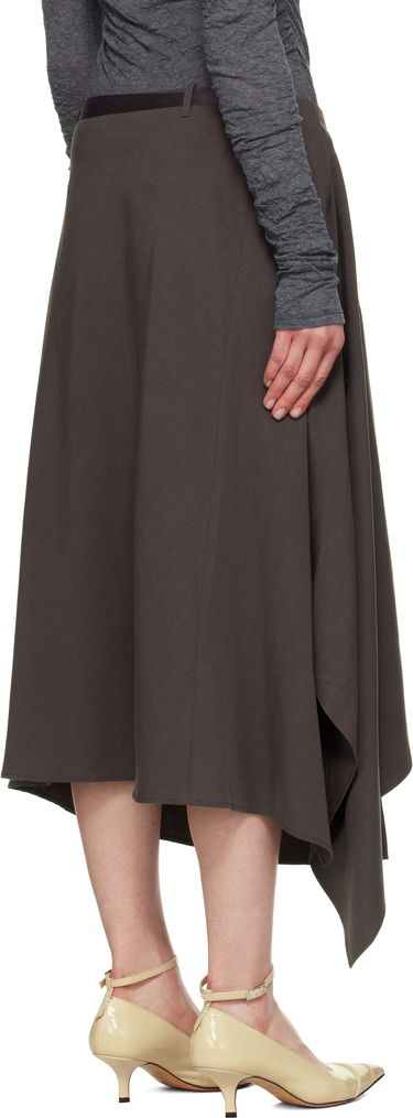 Sukňa OUR LEGACY Our Legacy Spinnaker Midi Wrap Skirt Hnedá | W2254SCP, 2