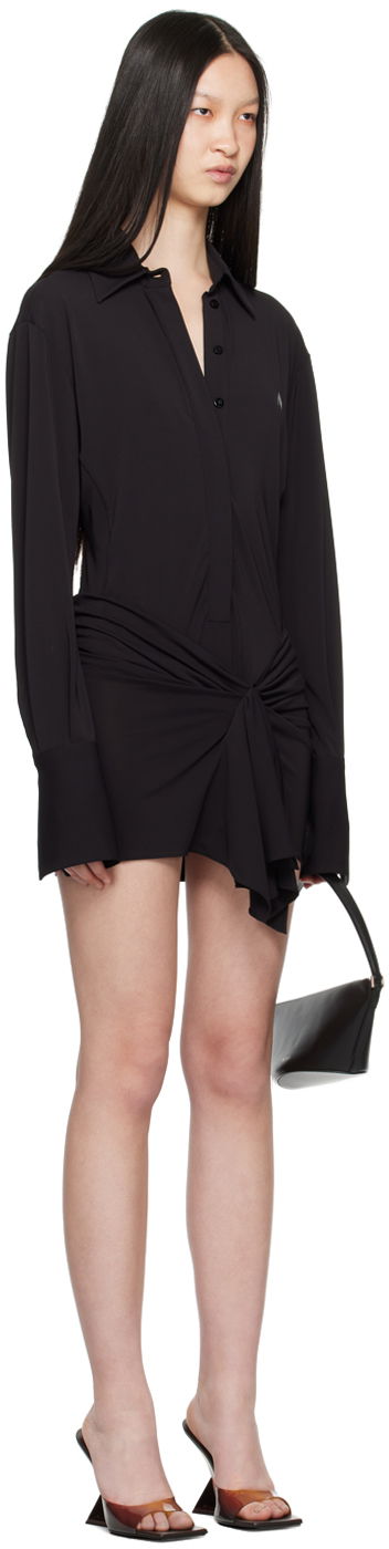 Šaty The Attico Attico Draped Mini Dress Čierna | 248WCA306 A014, 1