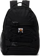 Black Corduroy Detail Backpack