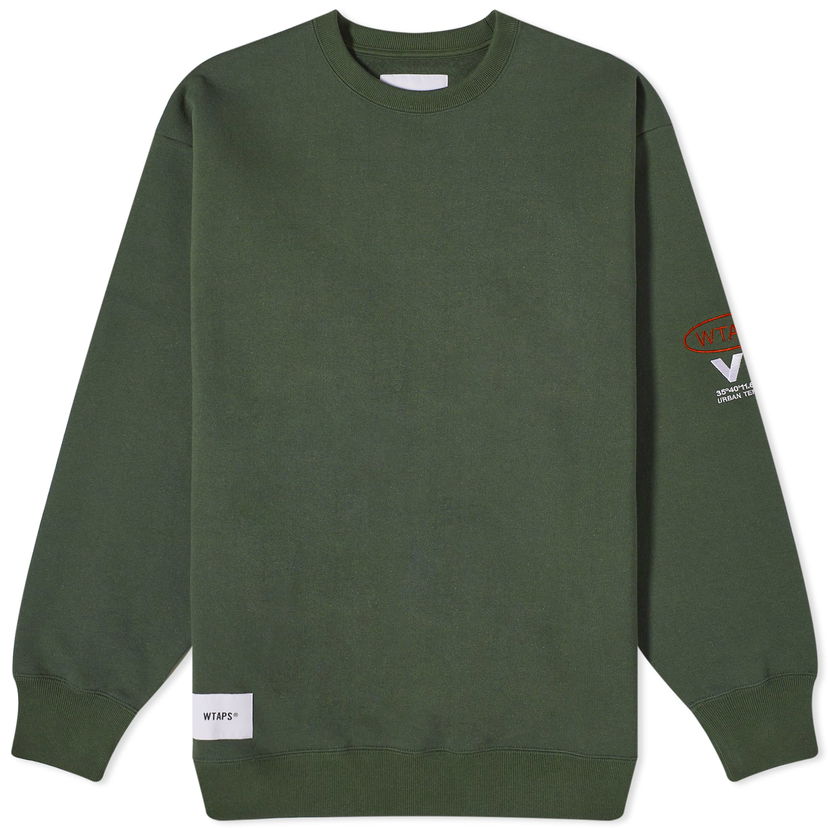 Mikina WTAPS 18 VUA Crew Sweat Zelené | 232ATDT-CSM18-GR