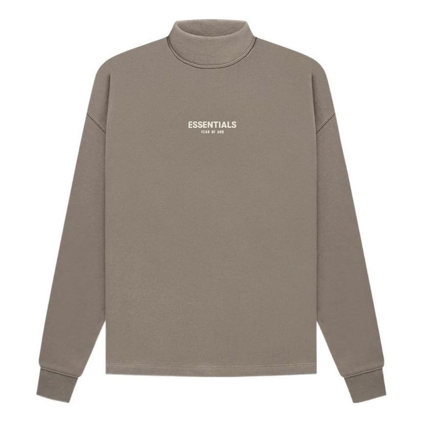 Sveter Fear of God Essentials Relaxed Mockneck Sweatshirt Hnedá | FOG-SS22-093